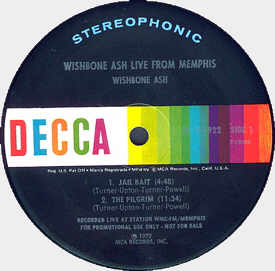 [Live From Memphis cover art, LP label]