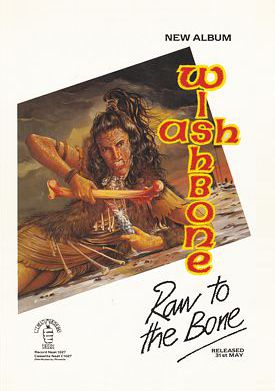 [1985 Raw to the Bone Tour Book cover art, back]