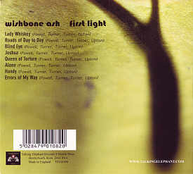 [First Light cover art, back]