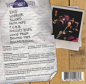 [Live XM radio, back cover art]